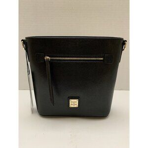 Dooney & Bourke Small Zip Purse Crossbody Saffiano Shoulder Strap Black NWT